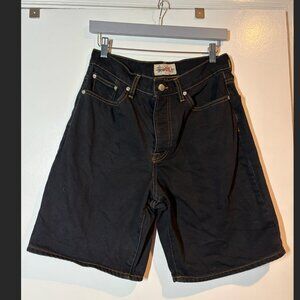 Stussy Big Ol Jeans Shorts Size 28 Black Jorts Denim Shorts